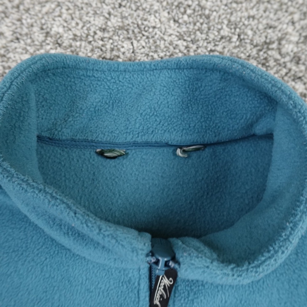 Woolrich Vest Womens L Blue Fleece Sleeveless Sweater Zip Outdoors Hike Trail - Picture 3 of 9